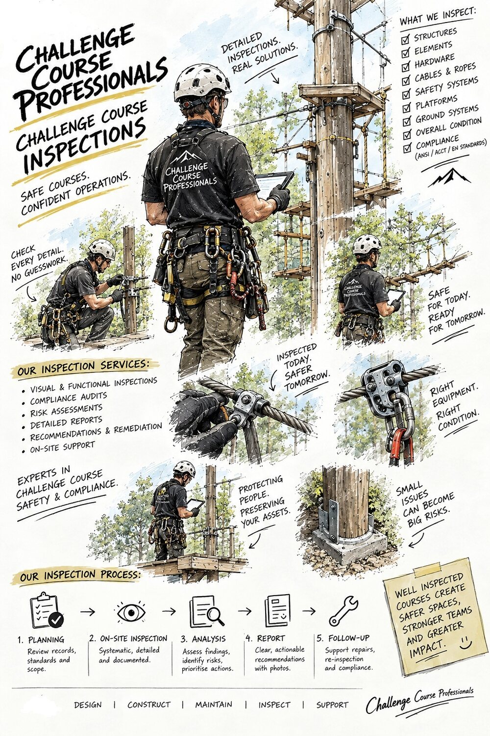 Illustrated guide to challenge course inspections